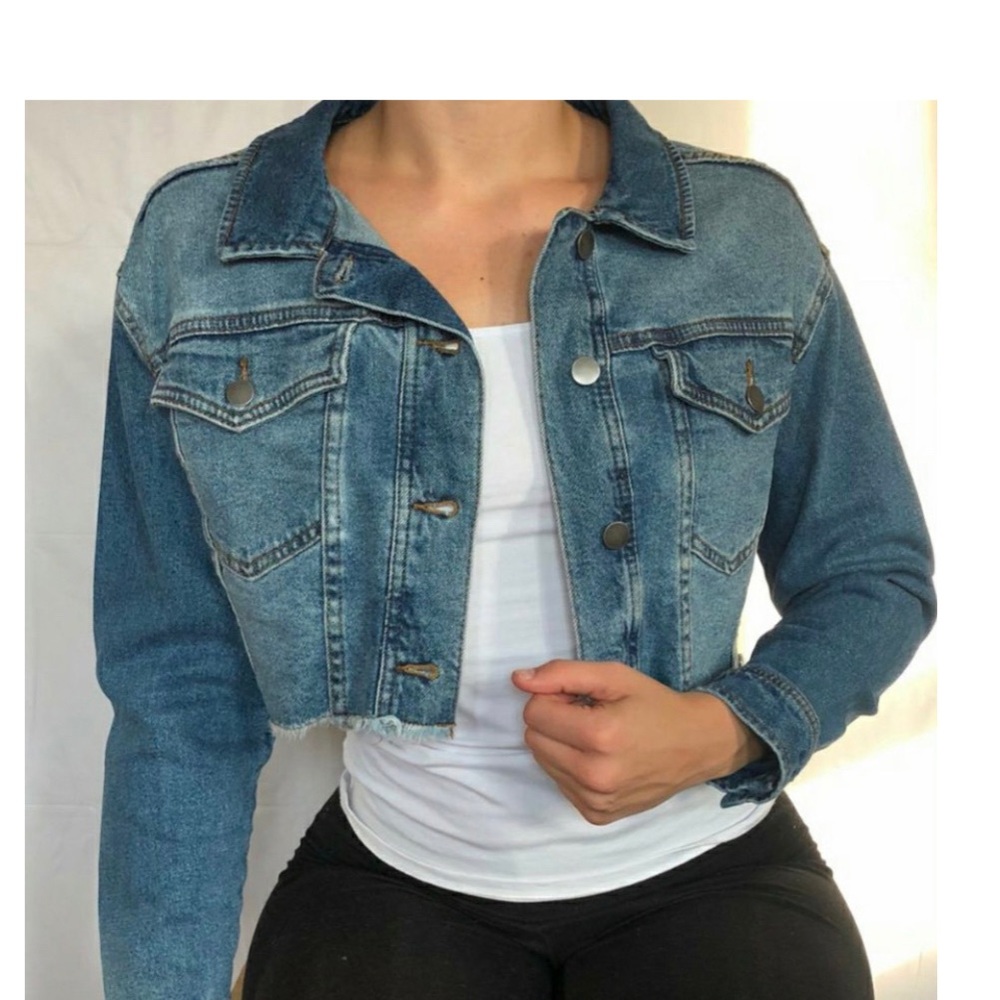 Crop jean jacket